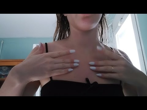 ASMR Skin Scratching & dry Hand Sounds | hand movements, tongue clicking