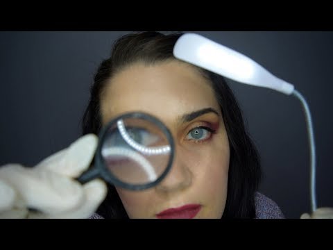 ASMR Skin Testing Exam - Gloves, Lights, Soft Speaking, Face Touching