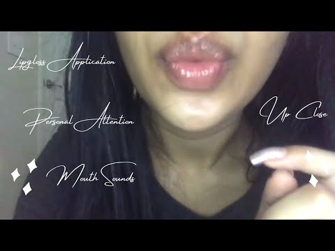 Relax Me ASMR 1 Hour Lipgloss Application Compilation | Mouth Sounds, Up Close, Kisses, Tapping