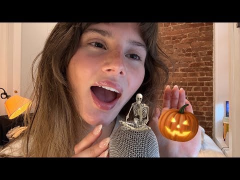 ASMR halloween trigger words 🎃 👻 clicky + up close