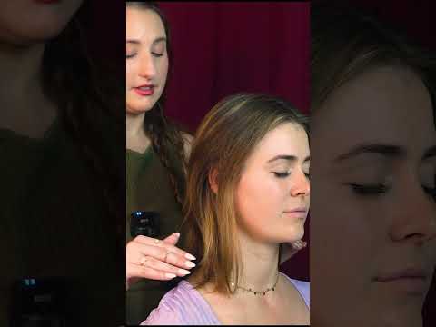 asmr hair play & light massage on a real person