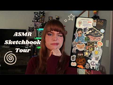 ASMR Flipping Through My Sketchbook! Art Tour