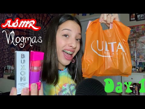 ASMR Ulta Haul//Vlogmas Day 1 🎄