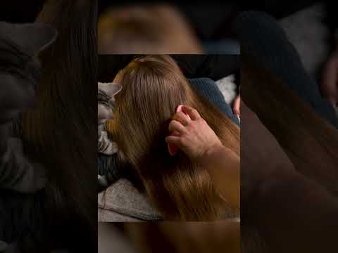 ASMR Hair Play /w Brushing & Scalp Massage #shorts #hairbrushing #scalpmassage #relaxing