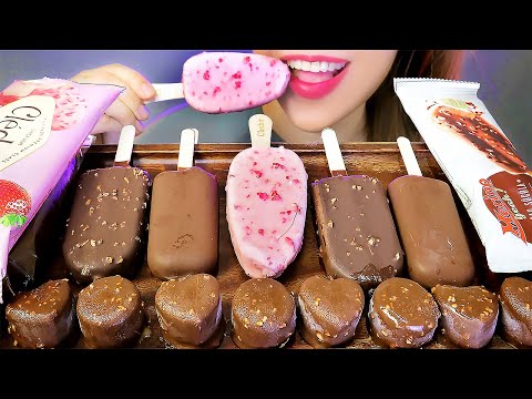 ASMR EATING ICE CREAM BAR  BING CHILLING  EATING SOUNDS | LINH-ASMR