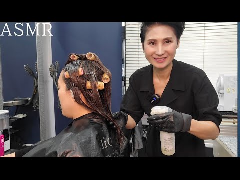 미용실 ASMR 잦은 염색모 매직스트레이트  Frequently dyed hair Magic Straight/Korean hair salon