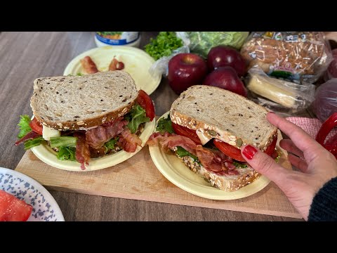 ASMR Making Sandwich (Homemade)- BLT sandwiches w/ Crinkle