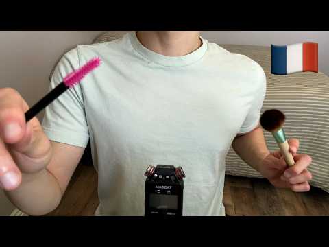 ASMR | Doing your makeup in English and French (Soft spoken)