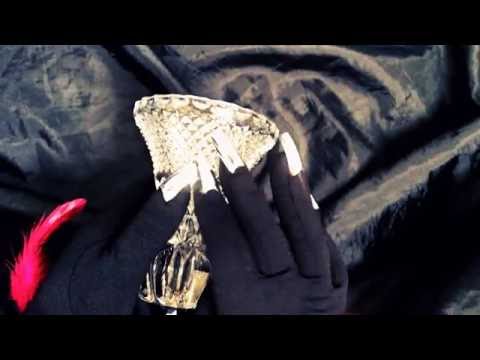 Fantasy Gloves with SILVER NAILS 🎇 TAPPING on CRYSTAL [[ASMR]]
