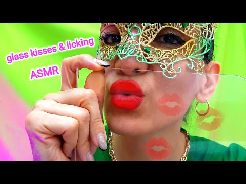 ASMR: glass kisses & glass licking | close up asmr kisses | ASMR mouth sounds | ASMR kisses