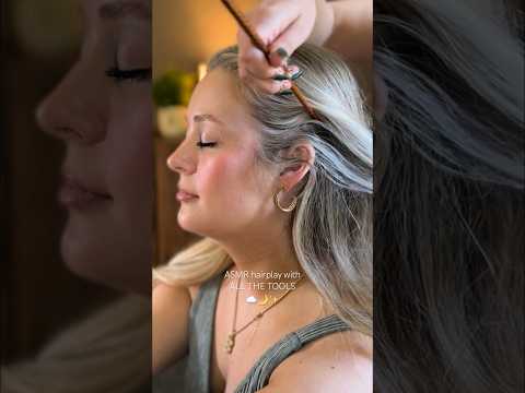 Relaxing ASMR hairplay session with the lovely @skincarewithmorgan. ! #asmr