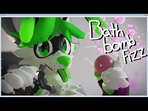 [Furry ASMR] Tingly bath bomb sounds! | Kissing | Blowing | Whispering | Tapping | Rambling @ end