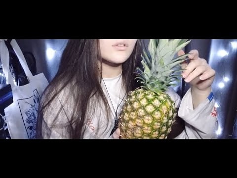 ASMR TAPPING&SCRATCHING PINEAPPLE🍍 AND TANGERINE ✨🍊 АСМР ТАППИНГ&СКРЕТЧИНГ АНАНАСА🍍 И  МАНДАРИНА ✨🍊