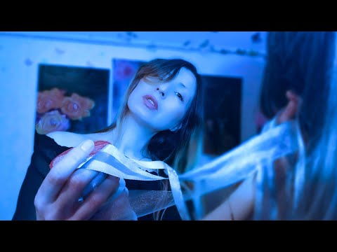 ASMR | Hair brush and ribbons 💤❤️😇 (let's sleep)