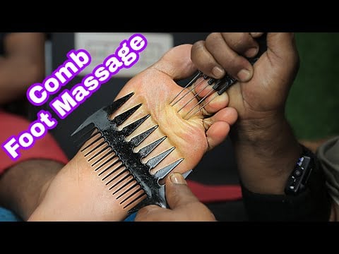 This Is Called Heaven | ASMR Foot Massage With Comb | Deep Tissue Foot Massage | Home ASMR Clinic