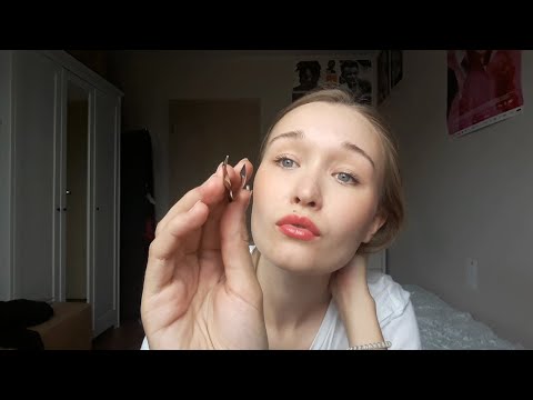 ASMR doing your eyebrows💅 plucking, tweezing, face touching