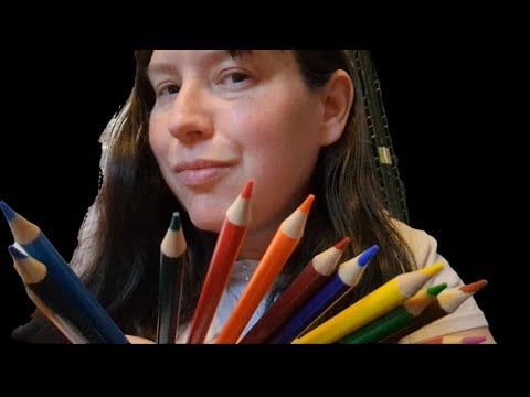 LOFI ASMR - Doing your Make Up.. but I am using pencils ...