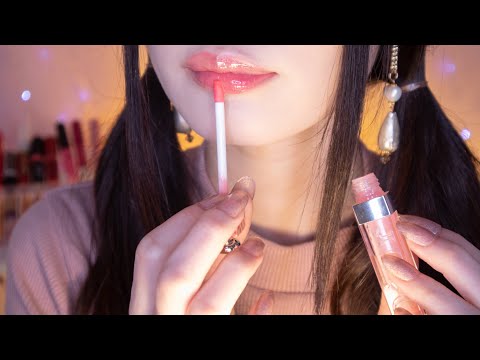 ASMR Lipstick Application💄(Mouth Sounds, Closeup Whispering, Makeup)