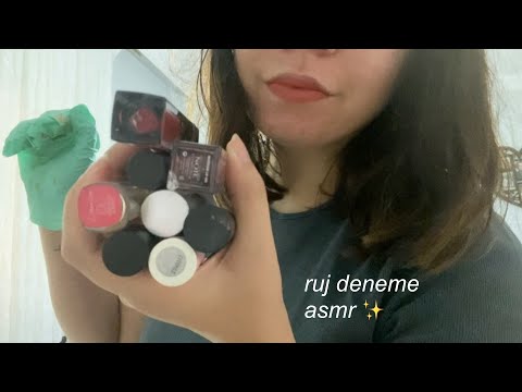 sana uygun ruju buluyoruz asmr (türkçe asmr) soft spoken ve eldiven