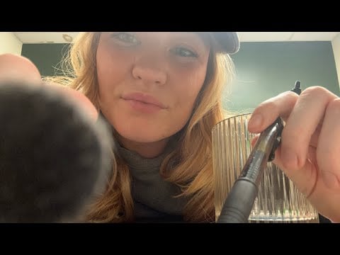 quickly drawing on your face during my lunch break ✍🏼 | lofi asmr | no talking