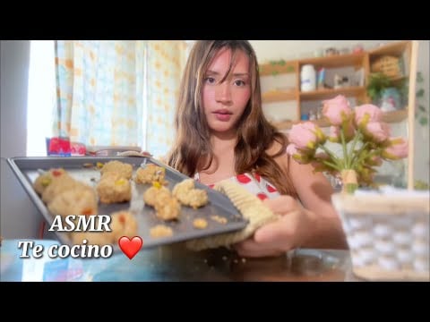ASMR Te PREPARO un POSTRE ❤️🍰🍪 Asmr Muy suave Te COCINO  👩🏻‍🍳