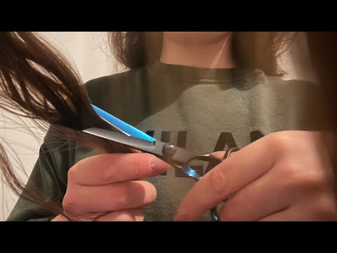 ASMR giving you a haircut for curly hair🧝🏼‍♀️real hair - no taking 