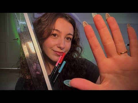 ASMR sketching you a new face ✏️ close up personal attention, layered sounds