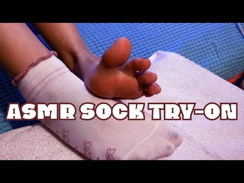 ASMR Sock Try-On: Close-Up Feet joi and Gentle Whispers