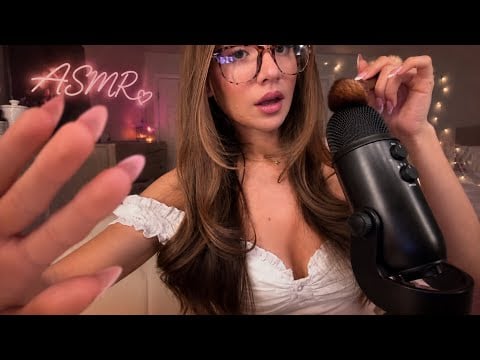 ASMR relax with me lofi {mic brushing, personal attention, mouth sounds} 