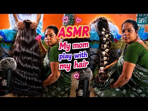 ASMR | My Mom Doing My Hiarplay , Haircut,Oil Massage, Scalped Massage,Hairstyle | 