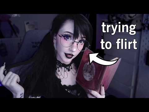 ASMR ☾ Shy Goth Librarian tries to Flirt with You 👉🏻👈🏻 (is it working?)