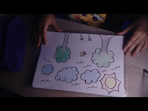 ASMR - DESENHANDO E PINTANDO