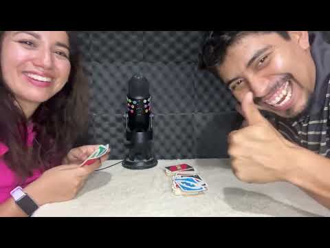 Asmr, con mi esposo jugando al uno en vivo