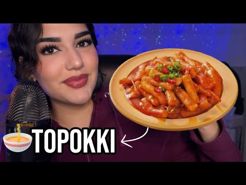 ASMR PROBANDO TOPOKKI 🍜 Cenamos Juntos Mientras Hablamos ✨