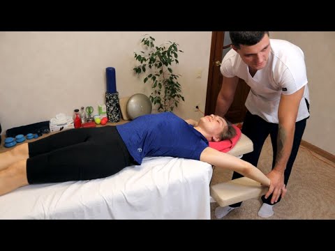 She wasn't ready for this | ASMR Powerful back massage for Lyuda by Alexander