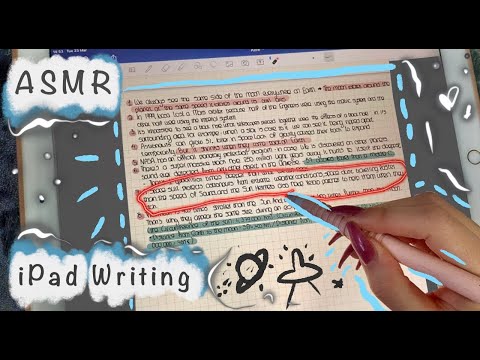 ASMR - Writing down stuff about space 🪐 (Pt.3) - iPad Writing Sounds - Close Whispering