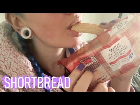 ASMR Eating Shortbread Fingers Whilst Editing
