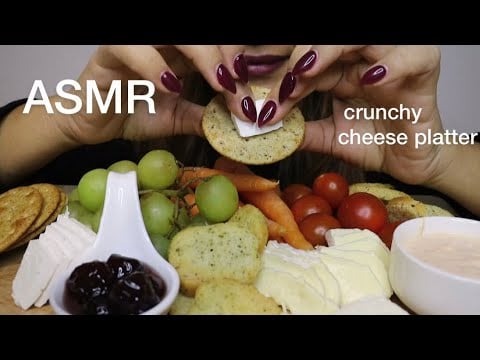 ASMR CHEESE PLATTER / FRUITS / VEGGIES /JAM / CRUNCHY / no talking / CREMA ASMR #asmr #cheese #fruit