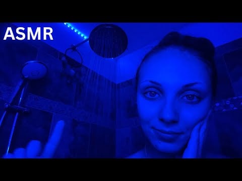 ASMR Shower Sounds! (Blue Lighting)