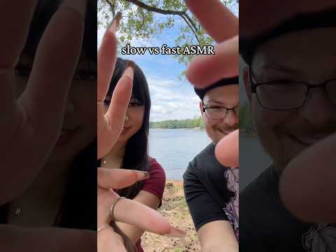 SLOW vs FAST ASMR #sleep #tingles #mouthsounds #handmovements #tapping #tracing