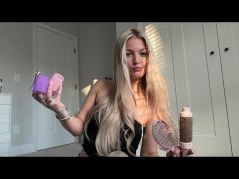 ASMR do my hair with me 💇🏼‍♀️ (hair play + hair sounds) 