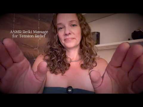 ASMR Reiki & Massage for Head & Neck Tension💆🏼‍♀️Peppermint Massage, Lavender Rice Bags & ☔️ Sounds