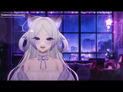 【ASMR VOD】 ⁞   First ASMR live Stream!  Oil Massage, brushing, rain & Blowing!🤍【Vtuber】