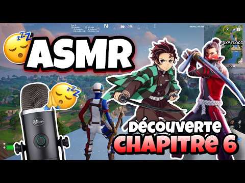 ASMR FRANÇAIS • DÉCOUVERTE DU CHAPITRE 6 SUR FORTNITE ! 😴💤 (demon slayer, godzilla, passe de combat)