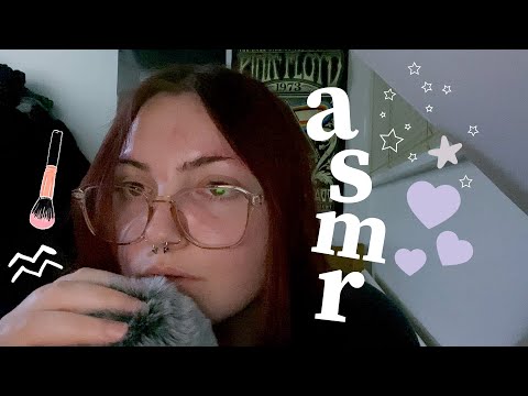 ASMR mic brushing with my new fluffy mic cover + rambles
