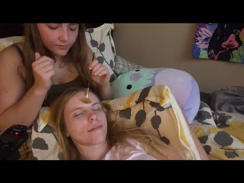 Giving Haylee a Massage W/ Gloves & Brushes ~ TASCAM ASMR