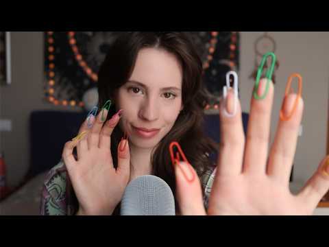 ASMR Tapping With Paper Clip Nails📎