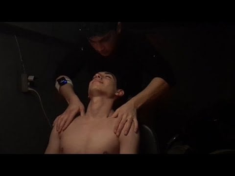 asmr foam massage arm and hand massage turkish barber