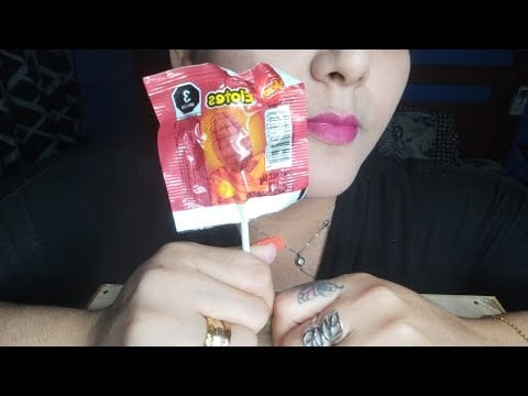 ASMR Comiendo paleta de elote con chile