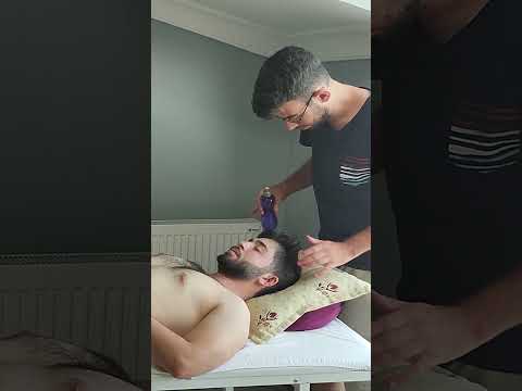 RELAXING MASSAGE THERAPY FOR CHEST, ARM AND HEAD #satisfying #relaxing #asmr #shorts #massage